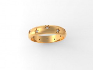 ring with stars 3D Модель