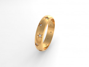 ring with stars 3D Модель