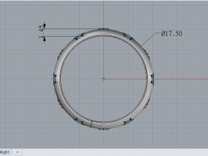 ring with stars 3D Модель