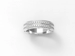 ring with stone settings 3D Model