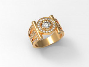 ring with stones 3D Model