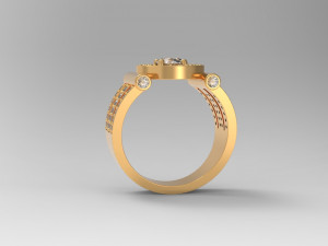 ring with stones 3D Model