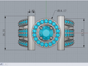 ring with stones 3D Model