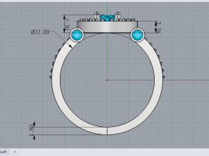 ring with stones 3D Model