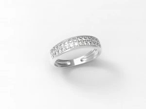 ring with stones settings 3D Model