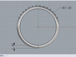 ring with stones settings Modelo 3D