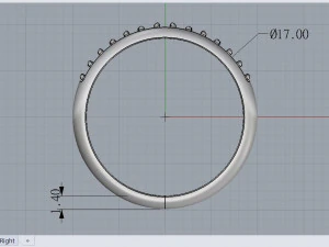 ring with stones settings 3D Model