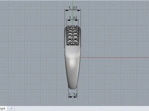 ring with stones settings 3D Model