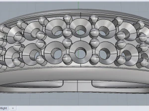ring with stones settings 3D Model
