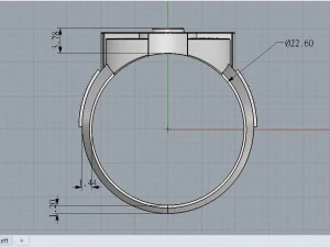 cross ring with stones 3D Model