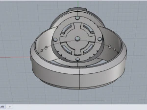 cross ring with stones 3D Model