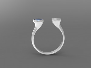 crescent ring 3D Model