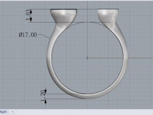 crescent ring 3D Model