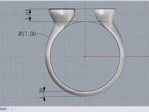 crescent ring 3D Model