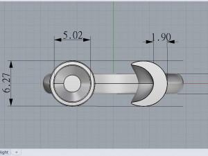 crescent ring 3D Model