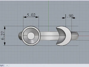 crescent ring 3D Model