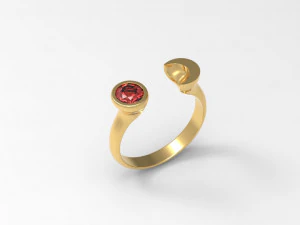 crescent ring 3D Model