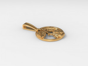 pendant rose Modelo 3D