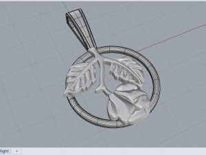 pendant rose Modelo 3D