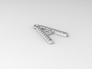 pendant with the letter a Model 3D