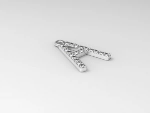 pendant with the letter a 3D Model