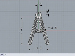 pendant with the letter a 3D Model
