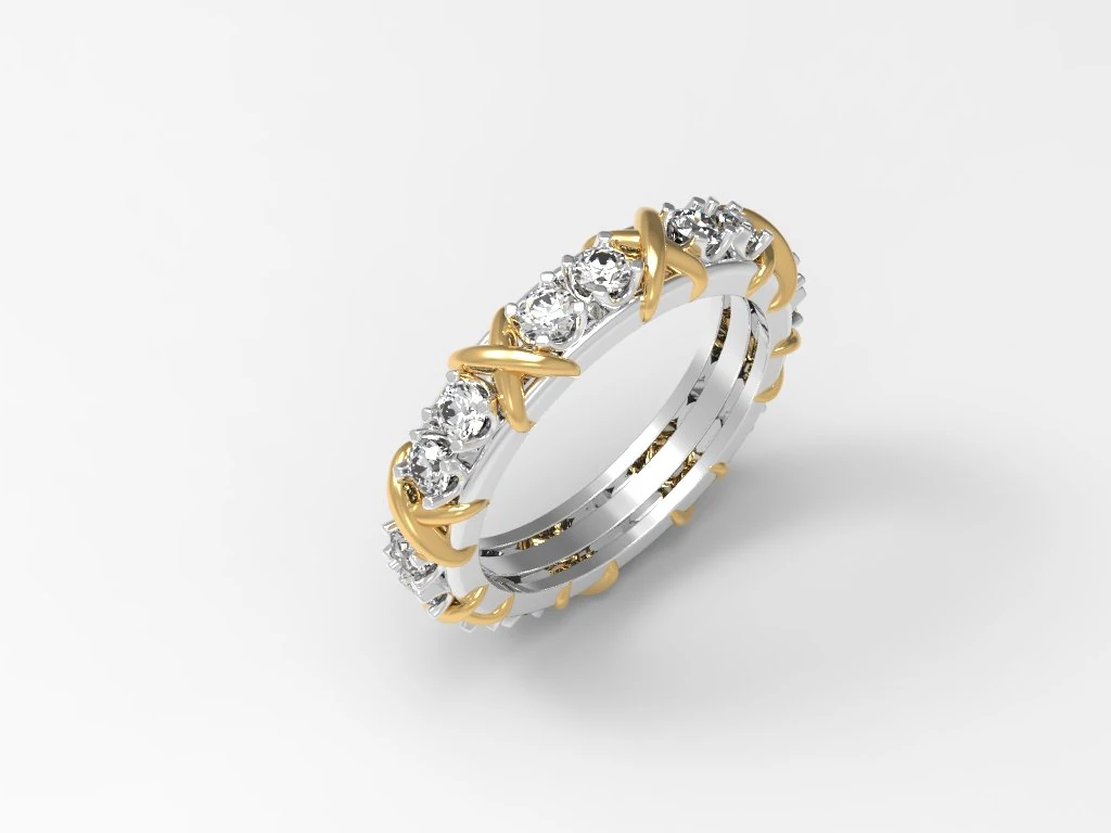 ring x tiffany replica 3D Model .c4d .max .obj .3ds .fbx .stl .blend 