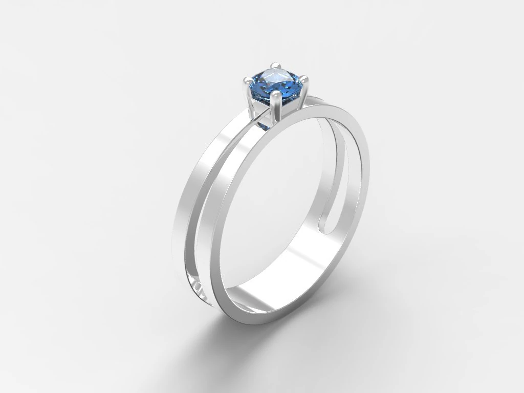 solitaire ring 3D Model .c4d .max .obj .3ds .fbx .stl .blend 