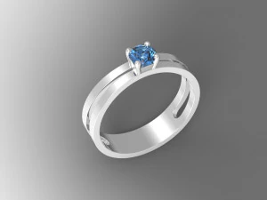 solitaire ring 3D Model