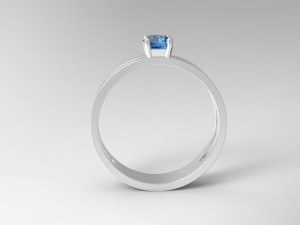 solitaire ring 3D Модель