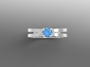 solitaire ring 3D Модель