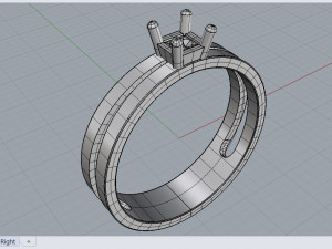 solitaire ring 3D Модель