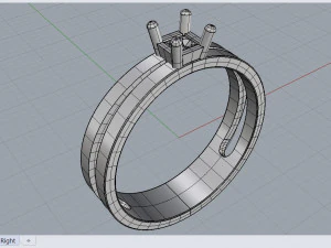 solitaire ring 3D Model