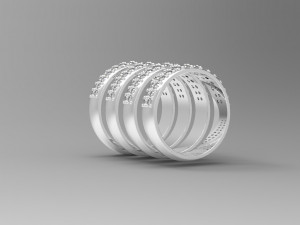 set of 4 rings 3D 模型