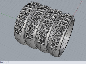 set of 4 rings 3D 模型