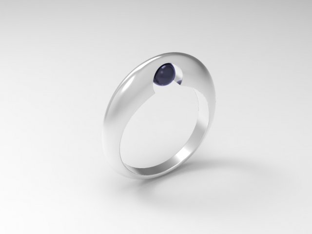 ring with pearl 3D Model .c4d .max .obj .3ds .fbx .stl .blend