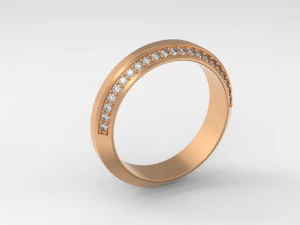 wedding faceted rings 3D Model