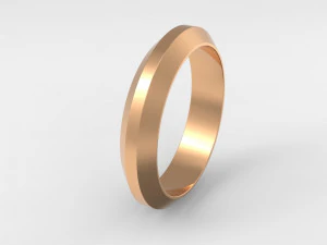 wedding faceted rings 3D Model
