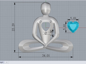 pendant meditation 3D मॉडल