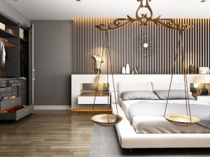 अपार्टमेंट बेडरूम आधुनिक 3D मॉडल