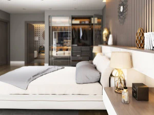 अपार्टमेंट बेडरूम आधुनिक 3D मॉडल