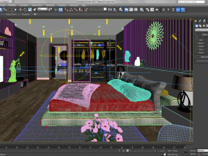 अपार्टमेंट बेडरूम आधुनिक 3D मॉडल