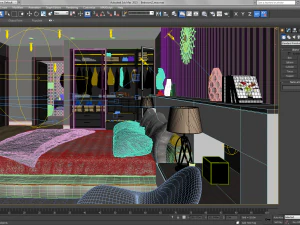 अपार्टमेंट बेडरूम आधुनिक 3D मॉडल