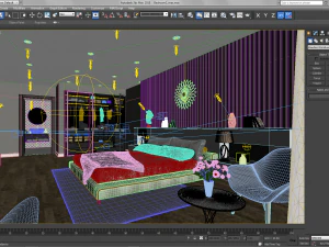 अपार्टमेंट बेडरूम आधुनिक 3D मॉडल