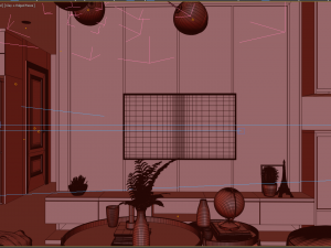 apartment livingroom modern 3D Model