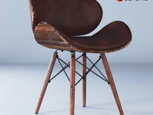 현대 가죽 라운지 의자 3D 모델