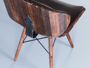 modern leather lounge chair 3D Модель