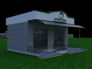3d project of a small shop 3D मॉडल