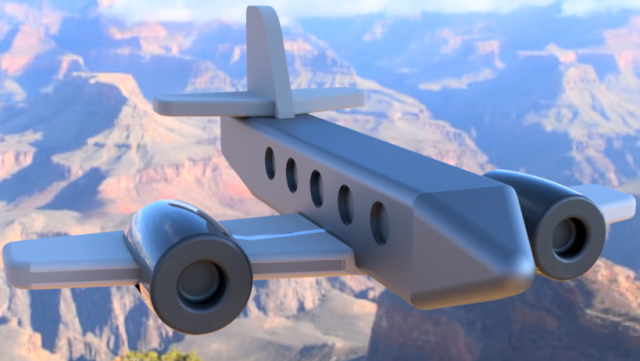 passenger plane 3D Model .c4d .max .obj .3ds .fbx .stl .blend 