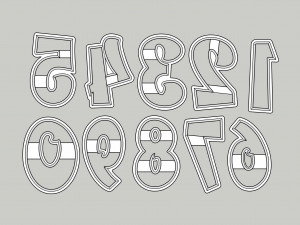 cookie cutter numbers - funny font 76 mm Modelo de Impressão 3D